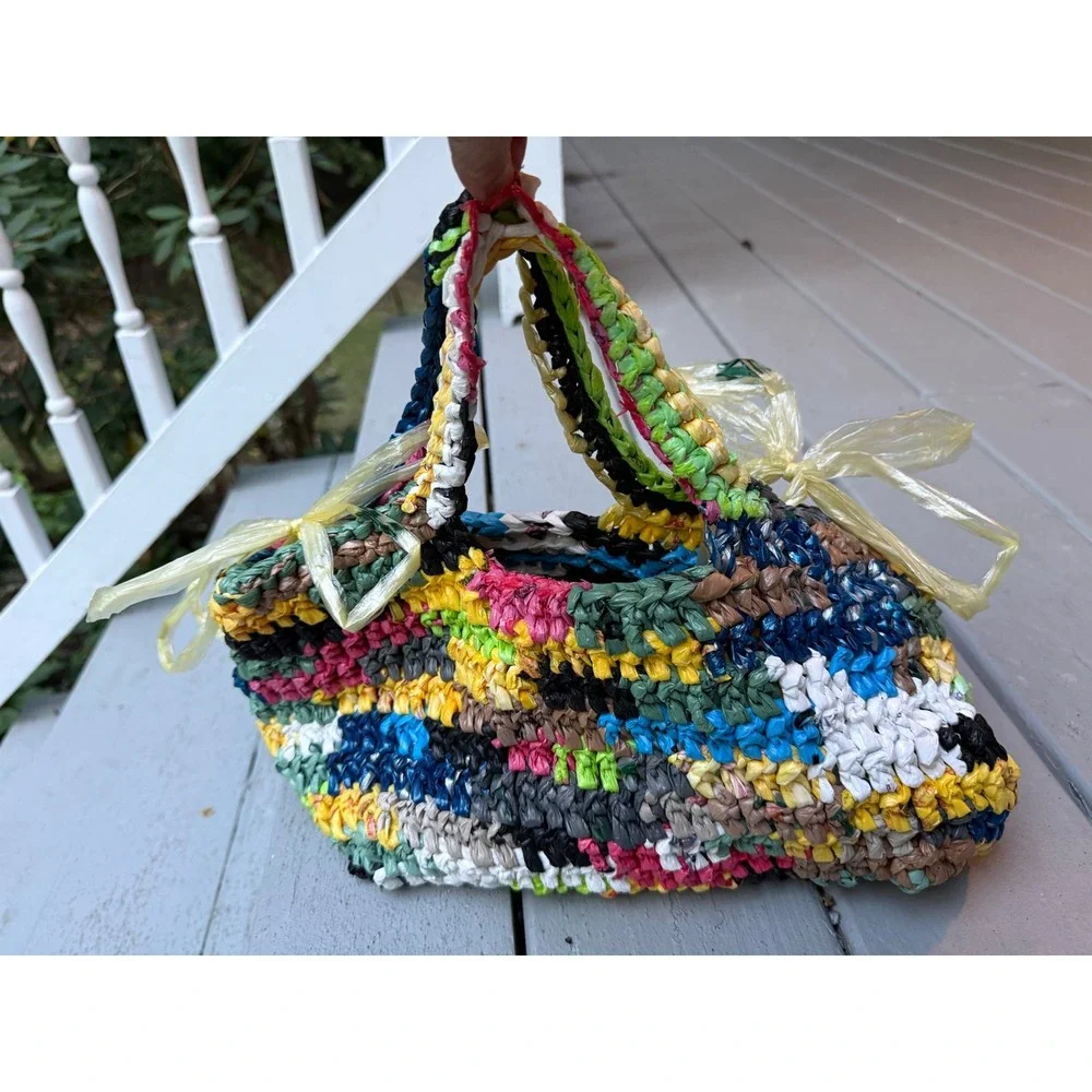 Handmade crochet tote